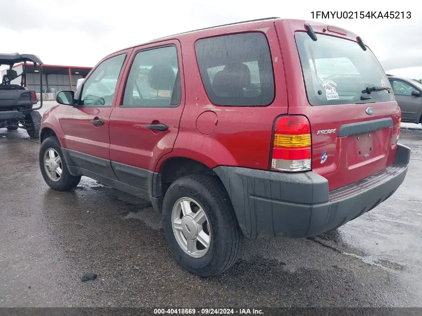 2004 Ford Escape Xls VIN: 1FMYU02154KA45213 Lot: 40418669