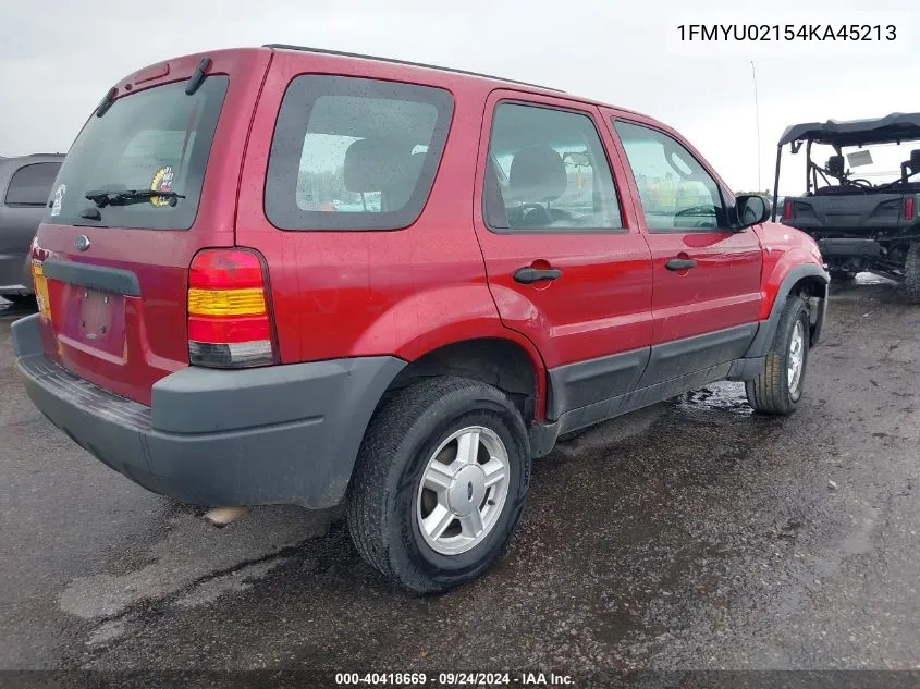 2004 Ford Escape Xls VIN: 1FMYU02154KA45213 Lot: 40418669