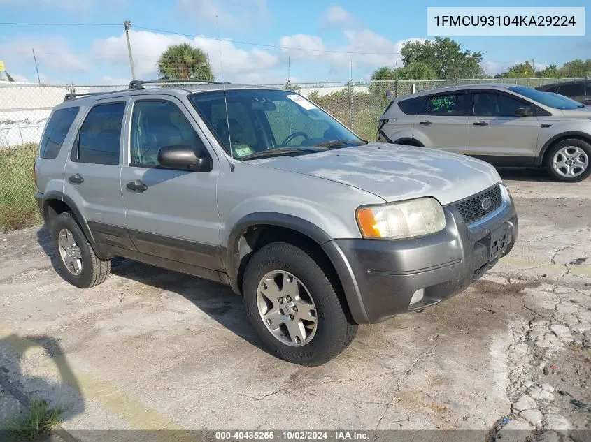 2004 Ford Escape Xlt VIN: 1FMCU93104KA29224 Lot: 40485255