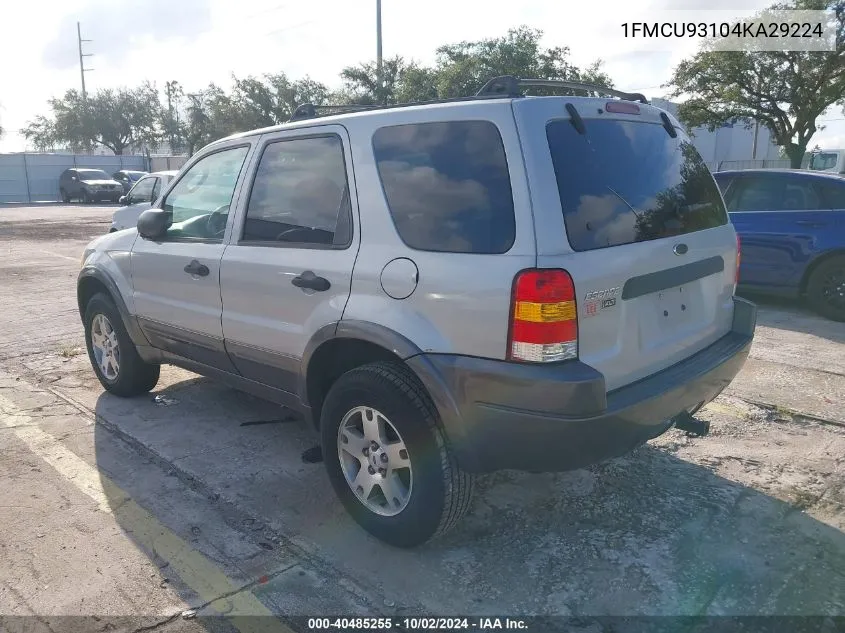 2004 Ford Escape Xlt VIN: 1FMCU93104KA29224 Lot: 40485255