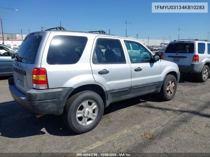 2004 Ford Escape Xlt VIN: 1FMYU03134KB10283 Lot: 40553799