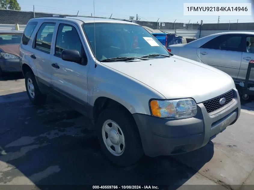 2004 Ford Escape Xls VIN: 1FMYU92184KA14946 Lot: 40559766