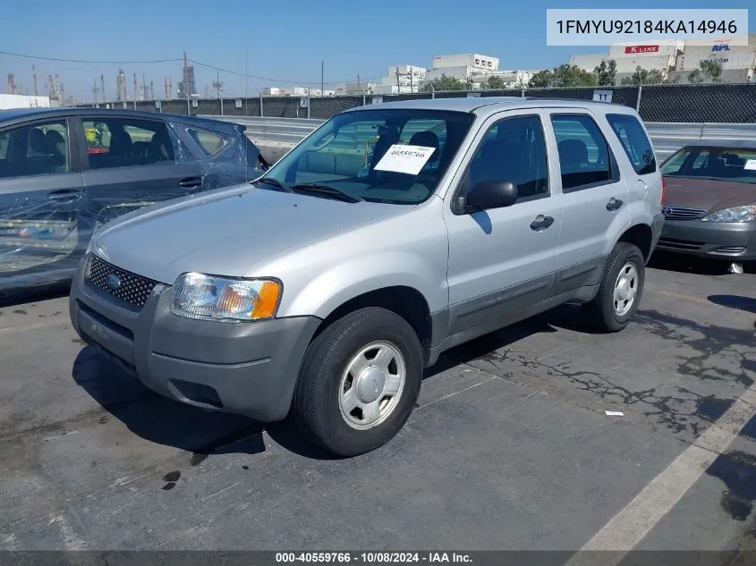 2004 Ford Escape Xls VIN: 1FMYU92184KA14946 Lot: 40559766