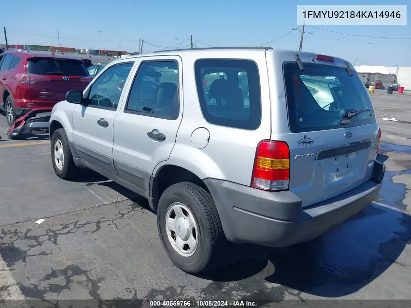 2004 Ford Escape Xls VIN: 1FMYU92184KA14946 Lot: 40559766