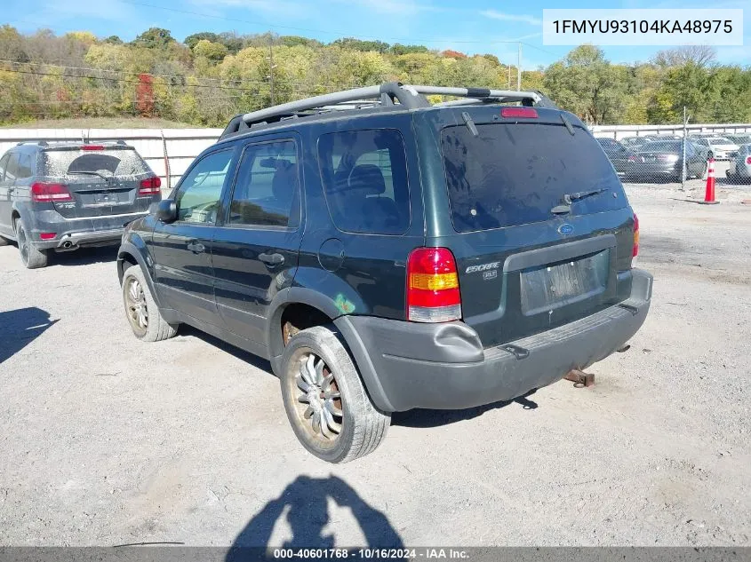 2004 Ford Escape Xlt VIN: 1FMYU93104KA48975 Lot: 40601768