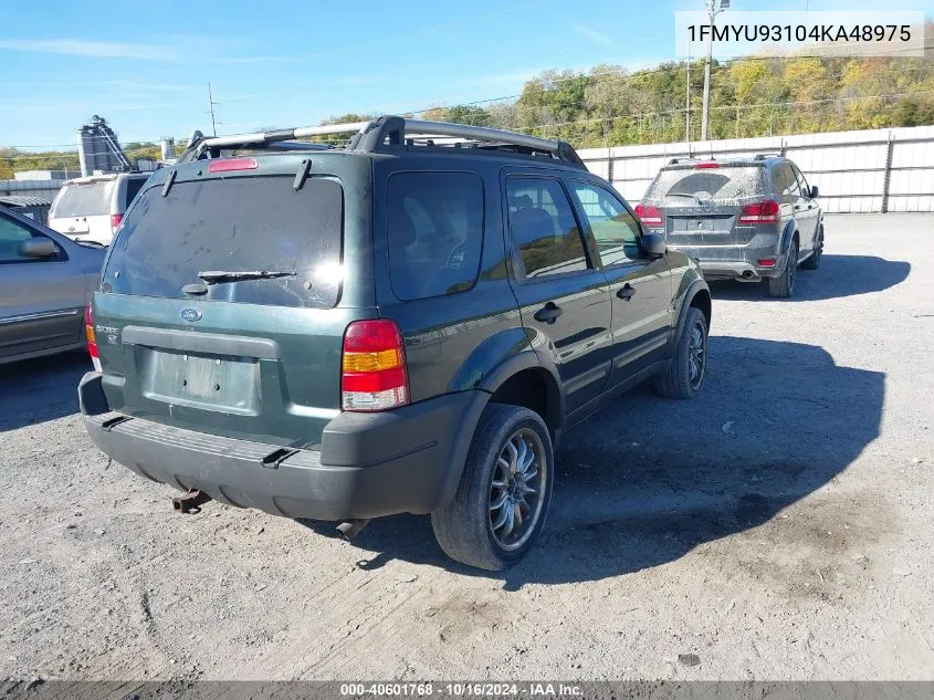 2004 Ford Escape Xlt VIN: 1FMYU93104KA48975 Lot: 40601768