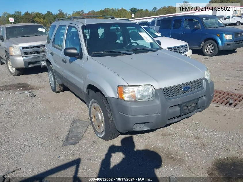 2004 Ford Escape Xls VIN: 1FMYU02194KB50210 Lot: 40632052