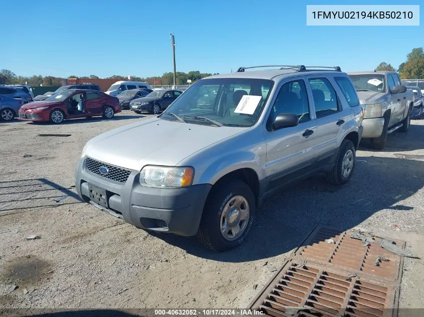 2004 Ford Escape Xls VIN: 1FMYU02194KB50210 Lot: 40632052