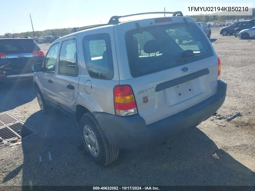 2004 Ford Escape Xls VIN: 1FMYU02194KB50210 Lot: 40632052