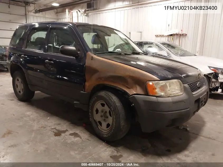 2004 Ford Escape Xls VIN: 1FMYU02104KB23400 Lot: 40669407