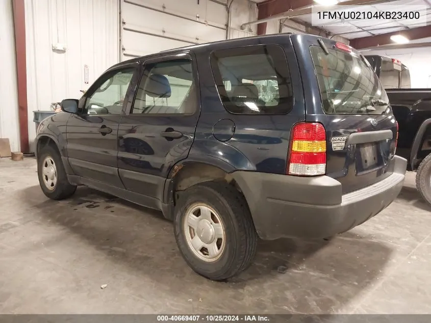 2004 Ford Escape Xls VIN: 1FMYU02104KB23400 Lot: 40669407