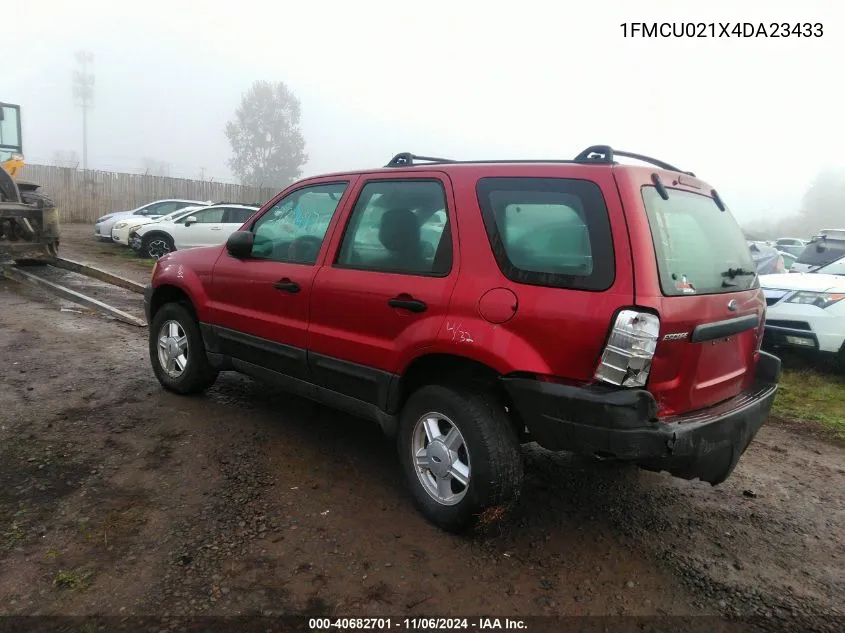 2004 Ford Escape Xls VIN: 1FMCU021X4DA23433 Lot: 40682701