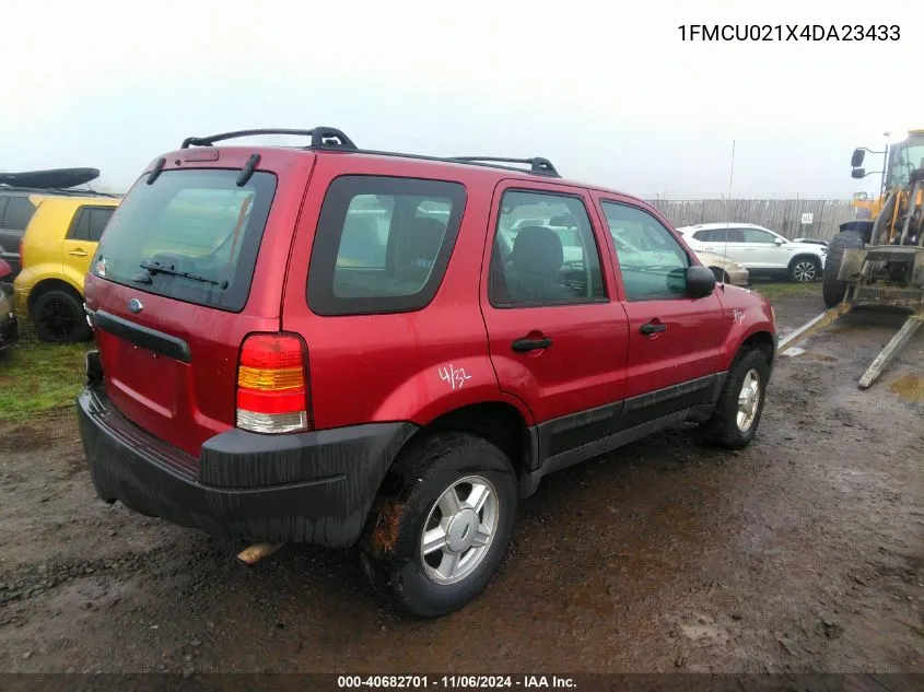 2004 Ford Escape Xls VIN: 1FMCU021X4DA23433 Lot: 40682701