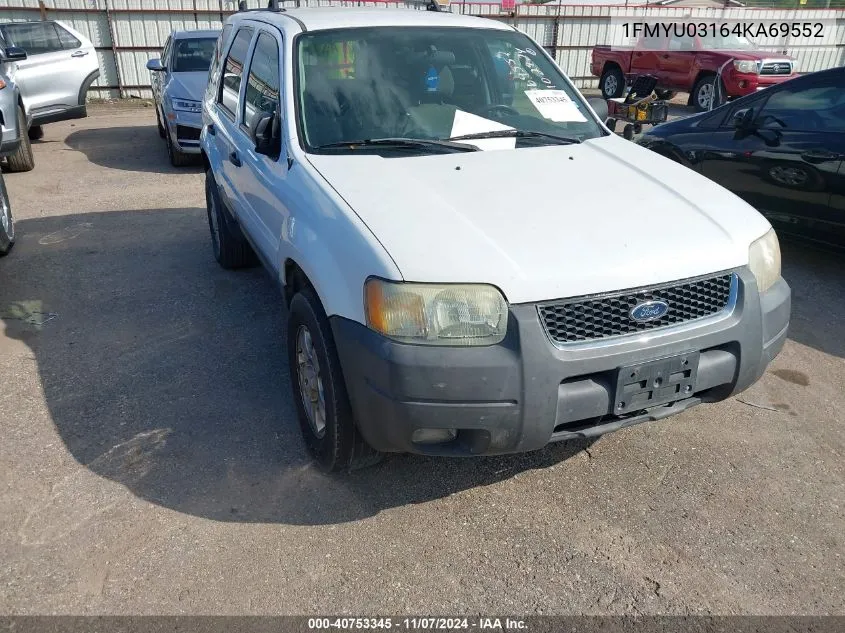 2004 Ford Escape Xlt VIN: 1FMYU03164KA69552 Lot: 40753345