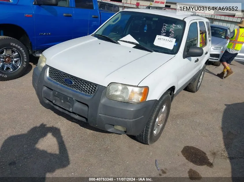 2004 Ford Escape Xlt VIN: 1FMYU03164KA69552 Lot: 40753345