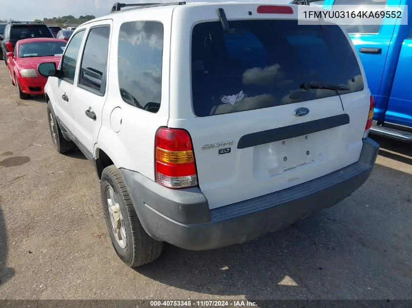 2004 Ford Escape Xlt VIN: 1FMYU03164KA69552 Lot: 40753345