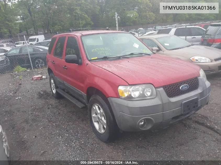 2005 Ford Escape Xlt VIN: 1FMYU03185KA01366 Lot: 39439575