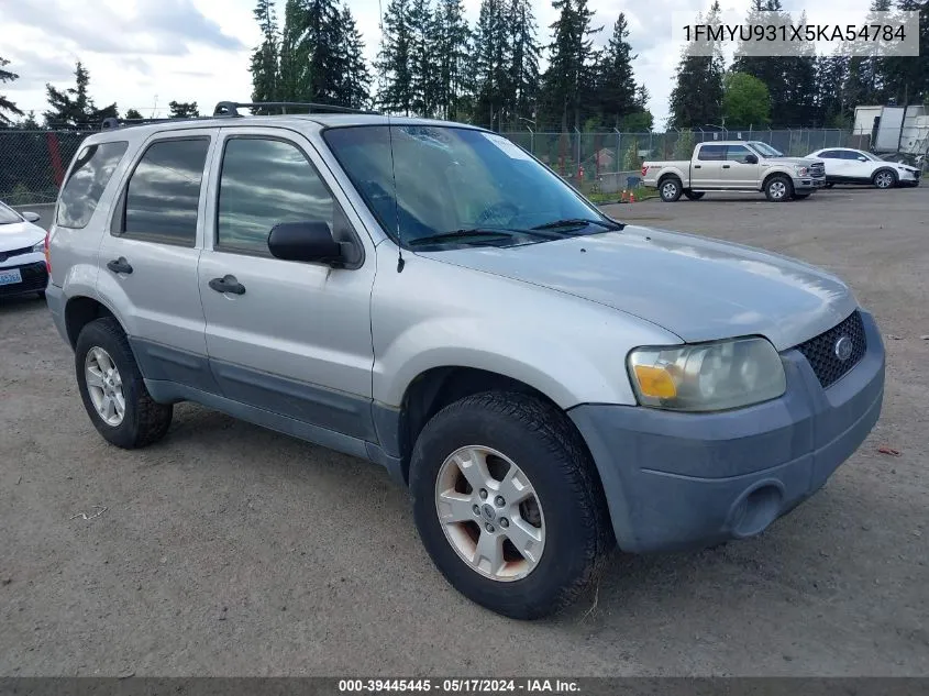 2005 Ford Escape Xlt VIN: 1FMYU931X5KA54784 Lot: 39445445