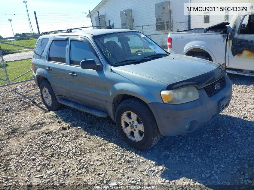 2005 Ford Escape Xlt VIN: 1FMCU93115KC43379 Lot: 39617276