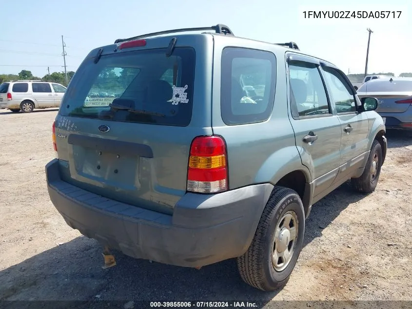 2005 Ford Escape Xls VIN: 1FMYU02Z45DA05717 Lot: 39855006