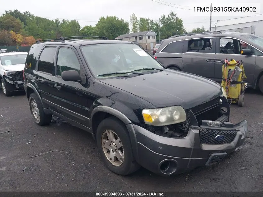 2005 Ford Escape Xlt VIN: 1FMCU93155KA40902 Lot: 39994893