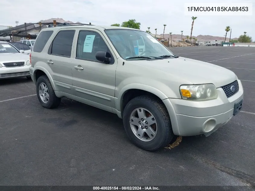 2005 Ford Escape Limited VIN: 1FMCU04185KA88453 Lot: 40025154