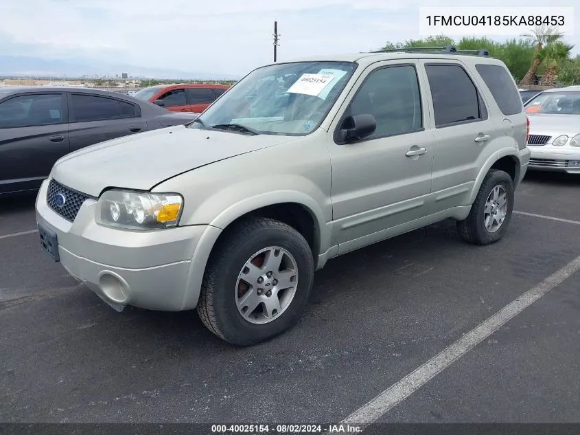 2005 Ford Escape Limited VIN: 1FMCU04185KA88453 Lot: 40025154