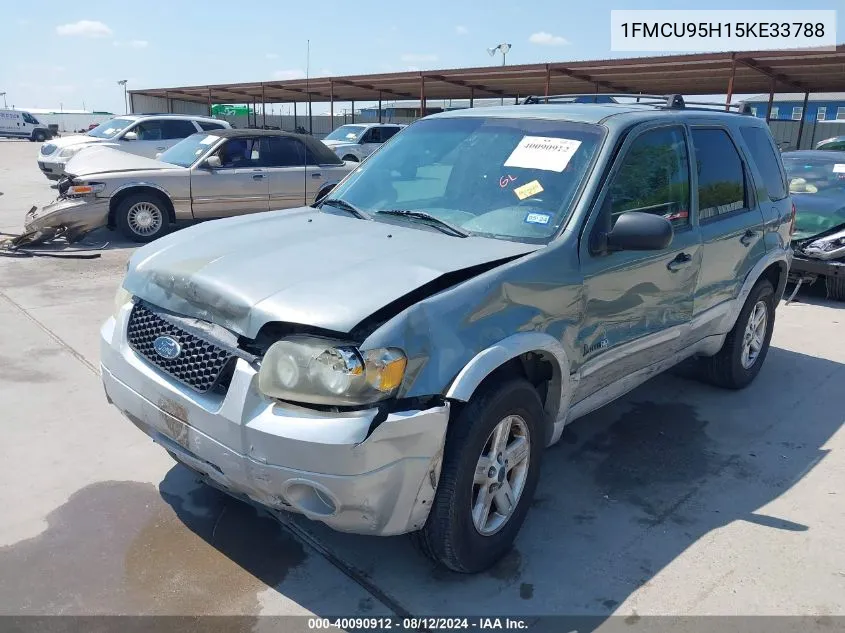 2005 Ford Escape Hybrid VIN: 1FMCU95H15KE33788 Lot: 40090912