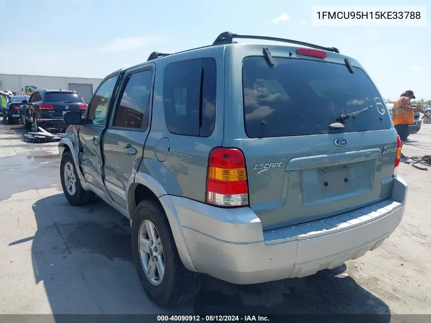 2005 Ford Escape Hybrid VIN: 1FMCU95H15KE33788 Lot: 40090912