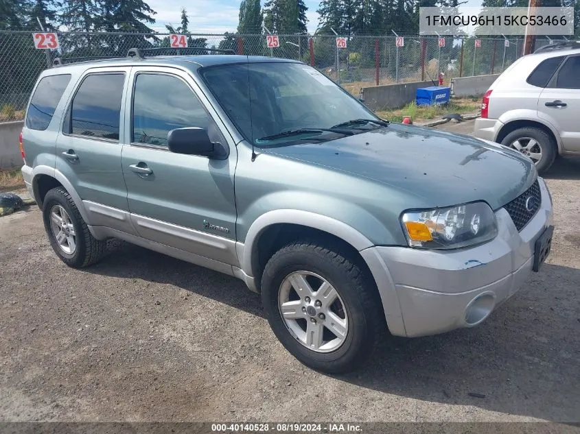 2005 Ford Escape Hybrid VIN: 1FMCU96H15KC53466 Lot: 40140528