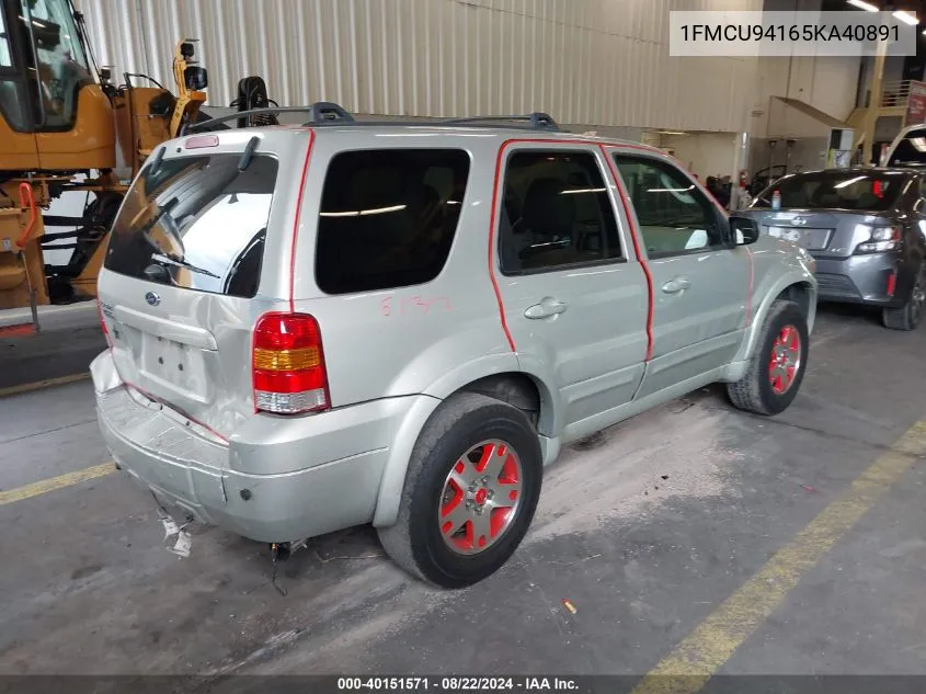 1FMCU94165KA40891 2005 Ford Escape Limited