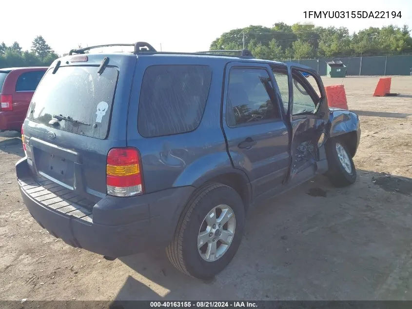 1FMYU03155DA22194 2005 Ford Escape Xlt