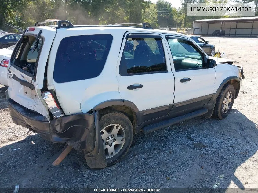 2005 Ford Escape Xlt VIN: 1FMYU93175KA14808 Lot: 40188603