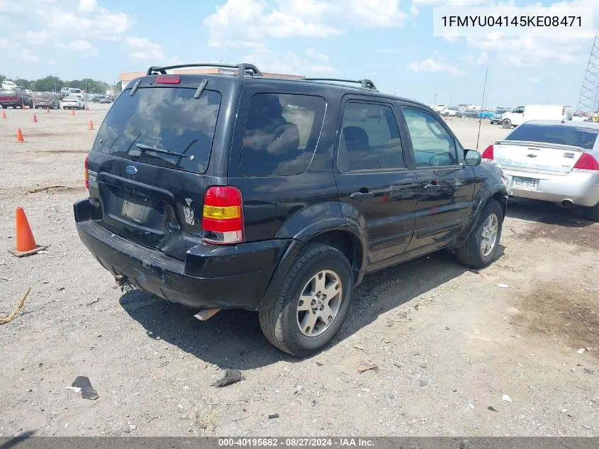 2005 Ford Escape Limited VIN: 1FMYU04145KE08471 Lot: 40195682