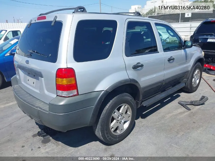 1FMYU03165KA40280 2005 Ford Escape Xlt