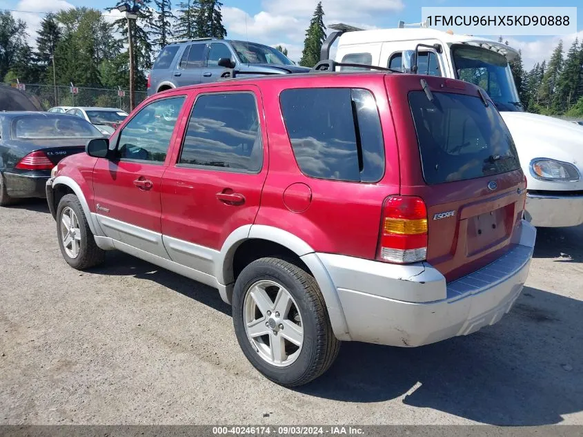 2005 Ford Escape Hybrid VIN: 1FMCU96HX5KD90888 Lot: 40246174