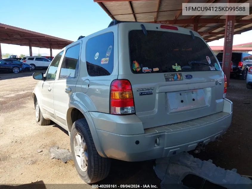 2005 Ford Escape Limited VIN: 1FMCU94125KD99588 Lot: 40255161