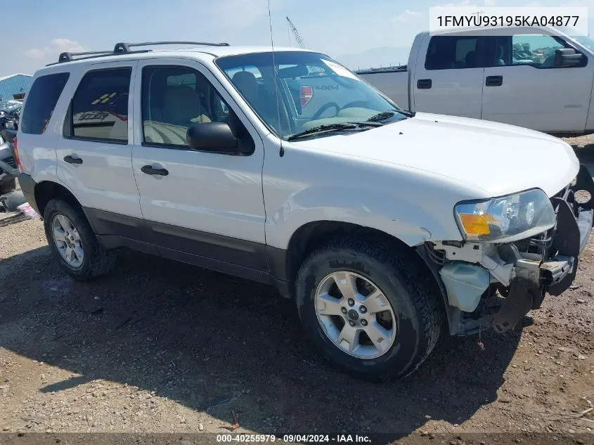 2005 Ford Escape Xlt VIN: 1FMYU93195KA04877 Lot: 40255979