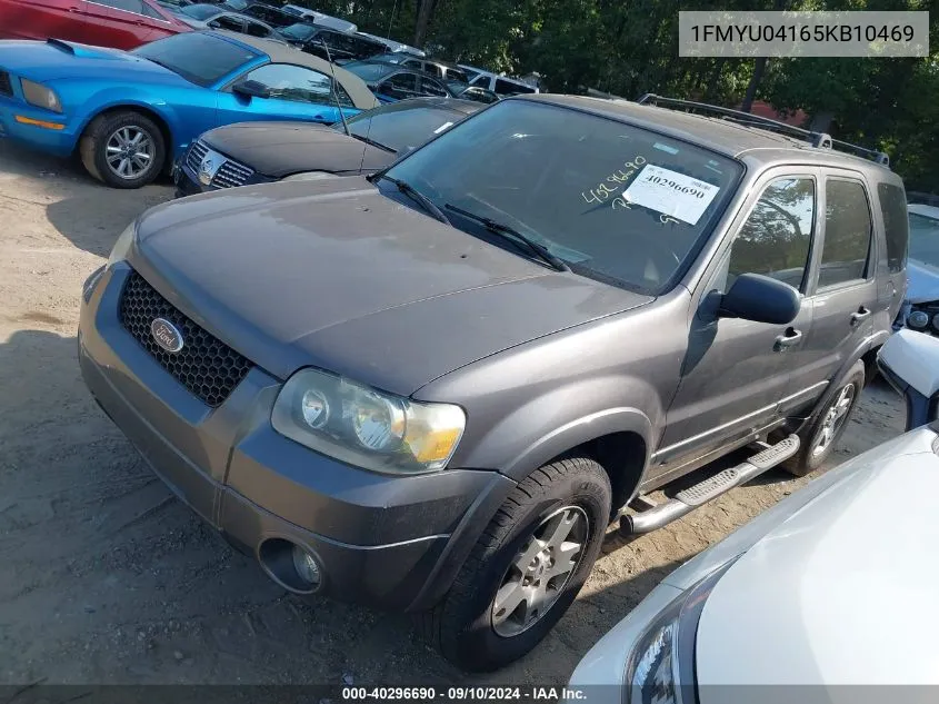 2005 Ford Escape Limited VIN: 1FMYU04165KB10469 Lot: 40296690