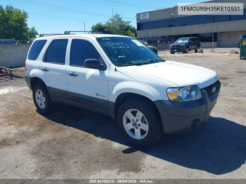 2005 Ford Escape Hybrid VIN: 1FMCU95H35KE10531 Lot: 40306210