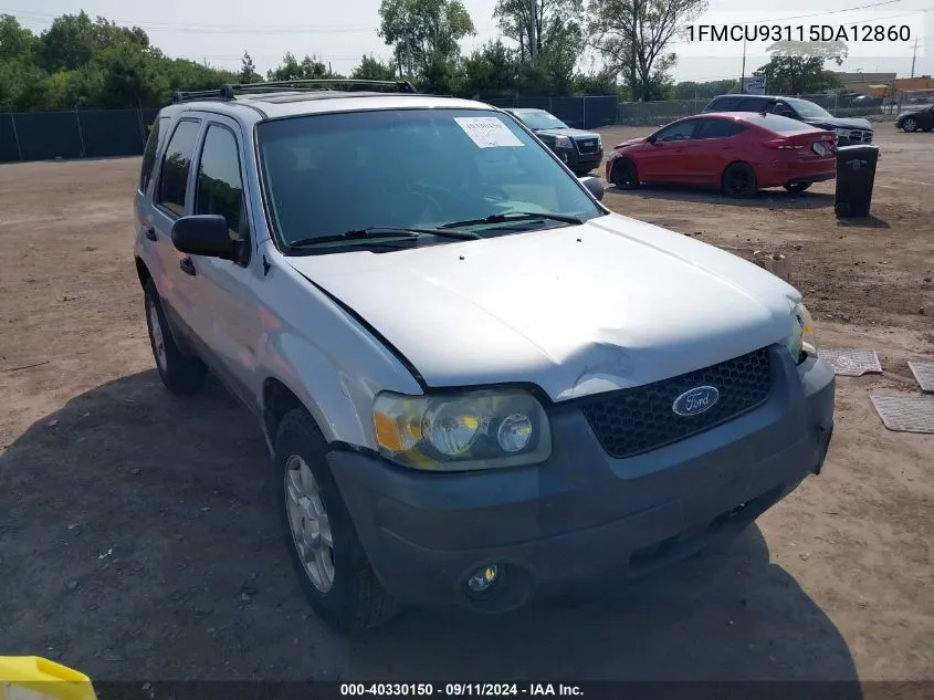 2005 Ford Escape Xlt VIN: 1FMCU93115DA12860 Lot: 40330150