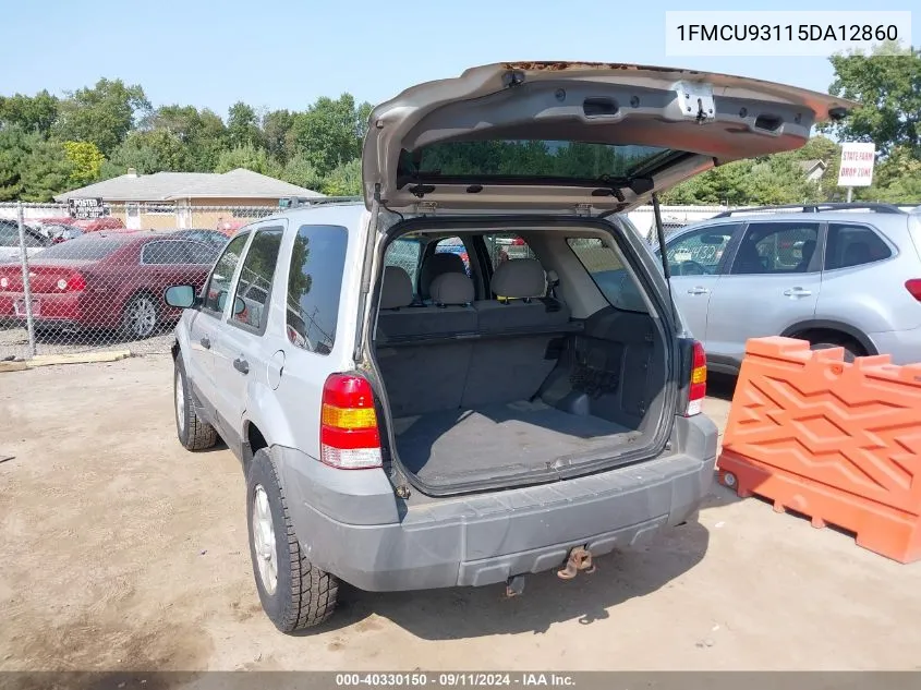 2005 Ford Escape Xlt VIN: 1FMCU93115DA12860 Lot: 40330150