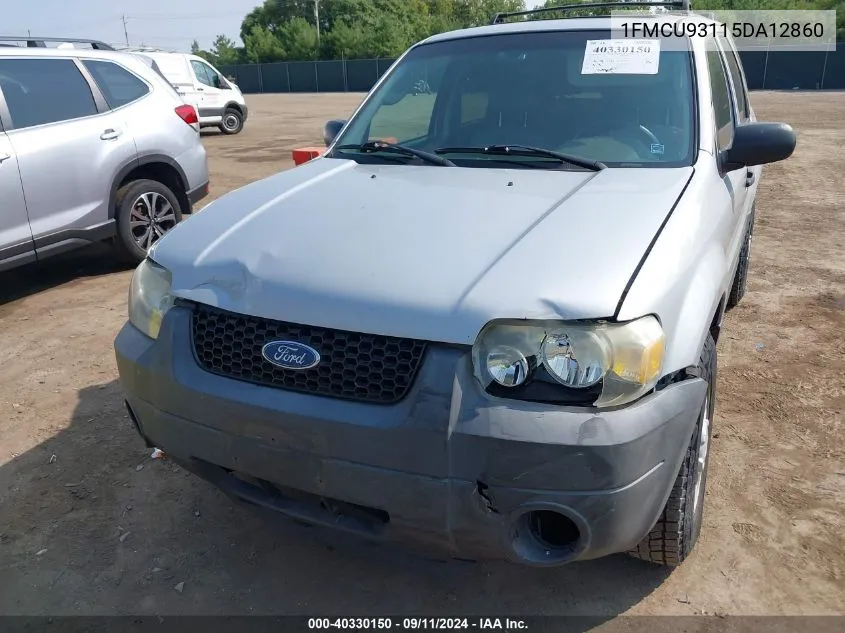 2005 Ford Escape Xlt VIN: 1FMCU93115DA12860 Lot: 40330150