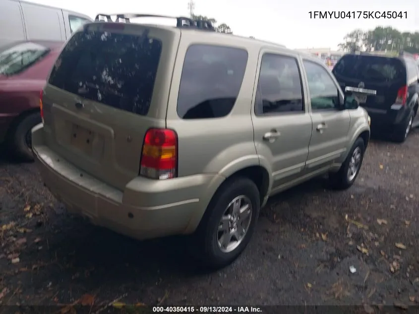 1FMYU04175KC45041 2005 Ford Escape Limited