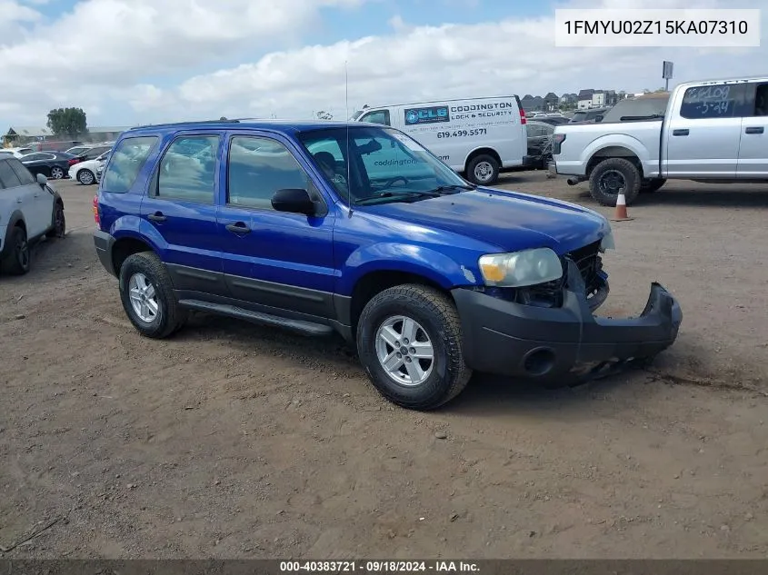 2005 Ford Escape Xls VIN: 1FMYU02Z15KA07310 Lot: 40383721