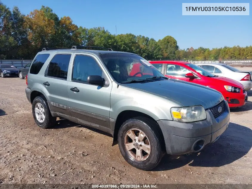 2005 Ford Escape Xlt VIN: 1FMYU03105KC10536 Lot: 40397066