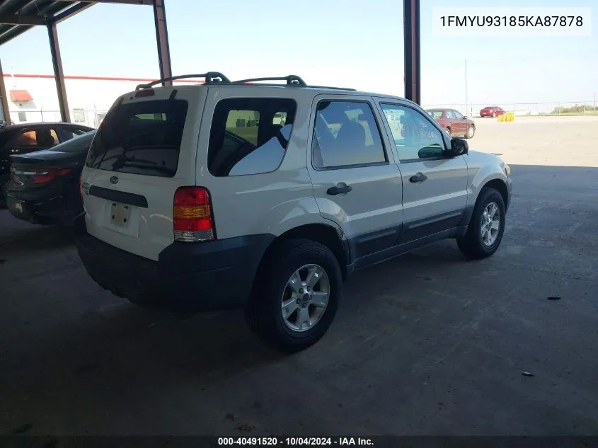 2005 Ford Escape Xlt VIN: 1FMYU93185KA87878 Lot: 40491520