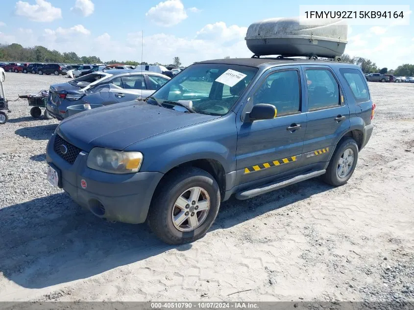 2005 Ford Escape Xls VIN: 1FMYU92Z15KB94164 Lot: 40510790