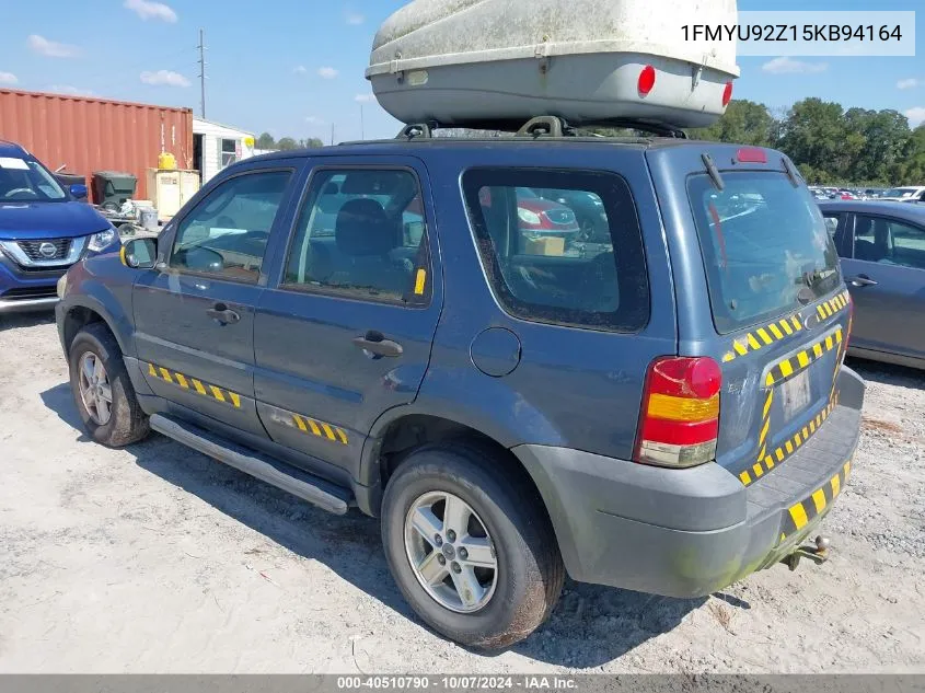 2005 Ford Escape Xls VIN: 1FMYU92Z15KB94164 Lot: 40510790