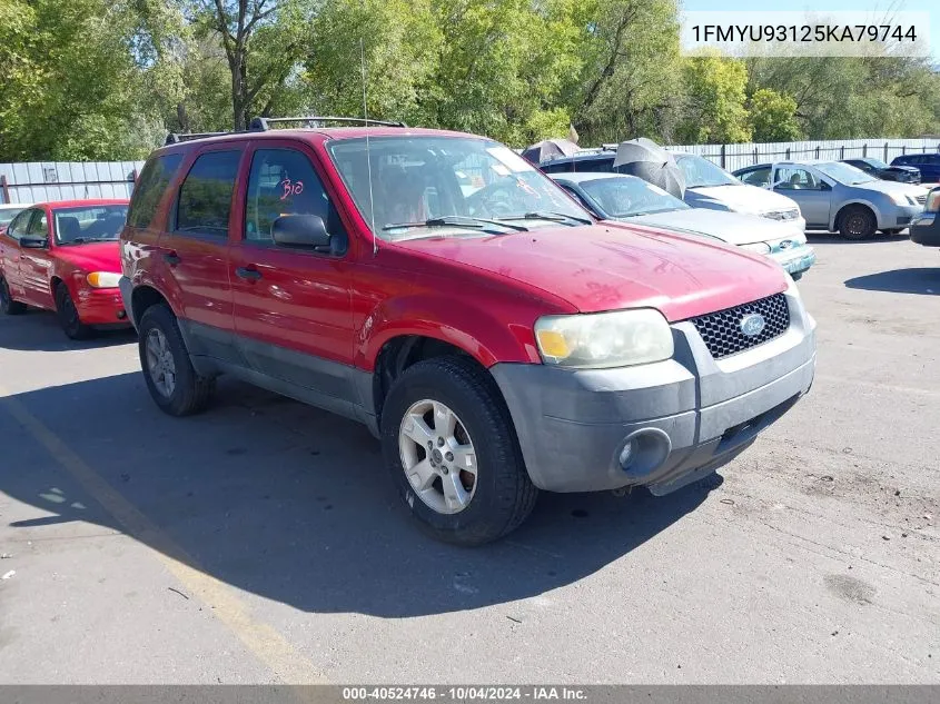 2005 Ford Escape Xlt VIN: 1FMYU93125KA79744 Lot: 40524746